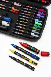 uni Dekormarker-készlet, táskában, UNI Posca, 40 darabos