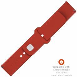 FIXED Silicone Sporty Strap Set with Quick Release 22mm for Smartwatch Red (FIXSST2-22MM-RD) - oneclick