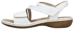 RIEKER Sandale dama, Rieker, 65964-80-Alb, casual, piele naturala, cu talpa joasa, alb (Marime: 37)