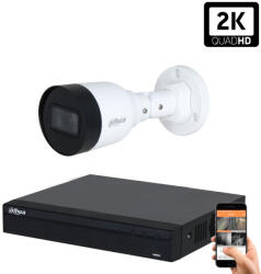 DAHUA 1 biztonsági kamerás IP kamera rendszer 5MP (DAHUA-IP-5MP-S1-01)