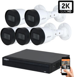 DAHUA 5 biztonsági kamerás IP kamera rendszer 5MP (DAHUA-IP-5MP-S1-05)