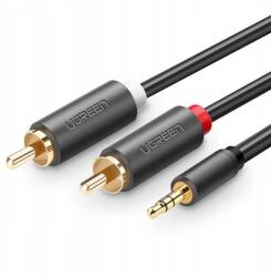 UGREEN AV102 Kábel 2X Rca (cinch) Jack 3.5 MM 3M (fekete) (UGR541BLK)