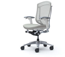 Okamura Contessa II prémium ergonomikus irodai szék - fehér keret, szürke szövetes ülőlap - officeplaza - 779 900 Ft