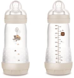 MAM Forest Matt Anti-colic cumisüveg önsterilizáló funkcióval, 320 ml - Bézs tigris