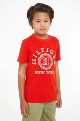 Tommy Hilfiger gyerek pamut póló piros, nyomott mintás - piros 176 - answear - 15 990 Ft
