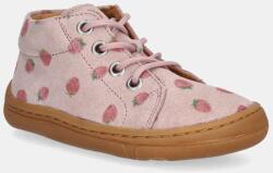 Froddo gyerek félcipő velúrból BAREFOOT FIRST STEP LACES rózsaszín, G2130325 - rózsaszín 23
