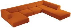 Cosmopolitan Design Narancssárga bársony sarokkanapé "U" Cosmopolitan Design Arendal 364 cm, jobb (COS_UR_184_F1_ARENDAL4)