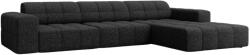 Cosmopolitan Design Fekete kárpitozott sarokkanapé Cosmopolitan Design Chicago 284 cm, jobb (COS_RC_140_F1_CHICAGO7)