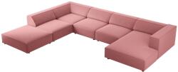 Cosmopolitan Design Rózsaszín bársony sarokkanapé "U" alakú Cosmopolitan Design Arendal 364 cm, bal (COS_UL_184_F1_ARENDAL9)