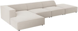 Cosmopolitan Design Világos bézs bársony sarokkanapé Cosmopolitan Design Arendal 341 cm, bal (COS_LCO_184_F1_ARENDAL1)
