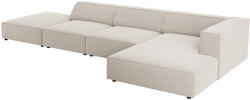 Cosmopolitan Design Világos bézs bársony sarokkanapé Cosmopolitan Design Arendal 341 cm, jobb (COS_RCO_184_F1_ARENDAL1)