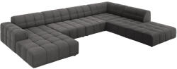 Cosmopolitan Design Sötétszürke bársony sarokkanapé "U" Cosmopolitan Design Chicago 364 cm, jobb (COS_UR_51_F1_CHICAGO6)