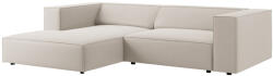 Cosmopolitan Design Világos bézs bársony sarokkanapé Cosmopolitan Design Arendal 224 cm, bal (COS_LC_M_184_F1_ARENDAL1)