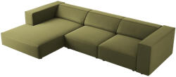 Cosmopolitan Design Zöld bársony sarokkanapé Cosmopolitan Design Arendal 284 cm, bal (COS_LC_184_F1_ARENDAL10)