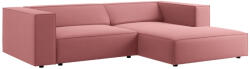 Cosmopolitan Design Rózsaszín bársony sarokkanapé Cosmopolitan Design Arendal 224 cm, jobb (COS_RC_M_184_F1_ARENDAL9)