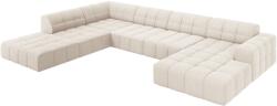 Cosmopolitan Design Bézs bársony sarokkanapé "U" alakú Cosmopolitan Design Chicago 364 cm, bal (COS_UL_51_F1_CHICAGO1)