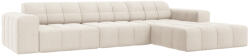 Cosmopolitan Design Bézs bársony sarokkanapé Cosmopolitan Design Chicago 284 cm, jobb (COS_RC_51_F1_CHICAGO1)