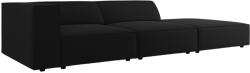 Cosmopolitan Design Fekete bársony négyüléses kanapé Cosmopolitan Design Arendal 262 cm, jobb (COS_3SOR_184_F1_ARENDAL7)