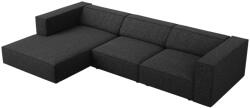 Cosmopolitan Design Fekete kárpitozott sarokkanapé Cosmopolitan Design Arendal 284 cm, bal (COS_LC_140_F1_ARENDAL9)