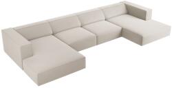 Cosmopolitan Design Világos bézs bársony sarokkanapé "U" alakú Cosmopolitan Design Arendal 364 cm (COS_U_184_F1_ARENDAL1)