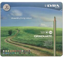 LYRA Színes ceruza LYRA Graduate hatszögletű fémdobozos 24 db/készlet (2871240) - mystock