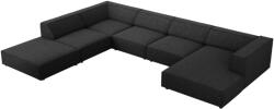 Cosmopolitan Design Fekete kárpitozott sarokkanapé "U" Cosmopolitan Design Arendal 364 cm, bal (COS_UL_140_F1_ARENDAL9)