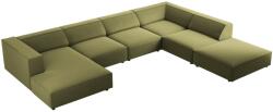 Cosmopolitan Design Zöld bársony sarokkanapé "U" alakú Cosmopolitan Design Arendal 364 cm, jobb (COS_UR_184_F1_ARENDAL10)