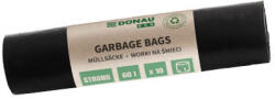 DONAU ECO Szemeteszsák, 60 literes, erős, 10 db, fekete