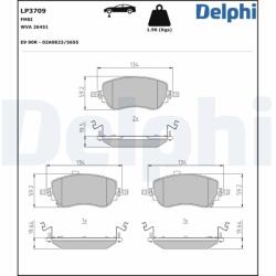 DELPHI Set placute frana, frana disc DELPHI LP3709 - fixbox