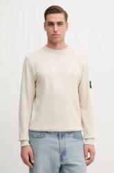 Calvin Klein pamut melegítőfelső bézs, férfi, sima, J30J323426 - bézs S