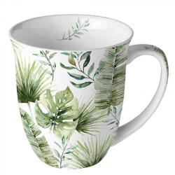 Ambiente Jungle Leaves white porcelánbögre 0, 4l (18418215)