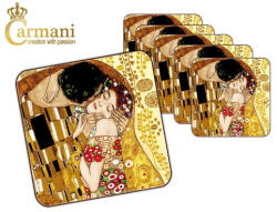 Hanipol Carmani Parafa poháralátét 10x10cm, 6db-os, Klimt: The Kiss