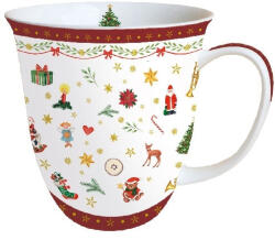 Ambiente Ornaments All Over red porcelánbögre 0, 4L (38414765)