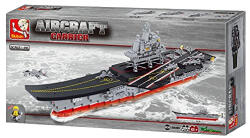 Sluban Model Bricks - Nagy repülőgép-hordozó hajó építőjáték készlet (M38-B0399)
