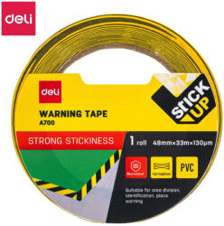 Deli 08- Ragasztószalag Deli jelölő fekete/sárga 48/33 - A700