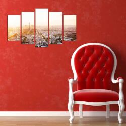 Charm Tablou MDF ( 5 buc ) Paris Drone, Multicolor, 60x110 cm (223CHR3902)