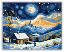  Csillagos Téli Éj - számfestő készlet