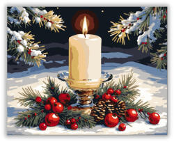  Gyertyafényes Téli Nyugodtság - számfestő készlet