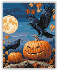  Hollók és tökök a telihold alatt - számfestő készlet
