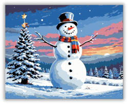  Mosolygó Téli Vidámság - számfestő készlet