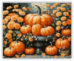  Őszi Tök és Virágzás - számfestő készlet