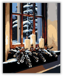  Téli Ablakvarázs - számfestő készlet