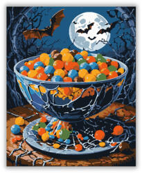  Halloween Cukorka Kavalkád - számfestő készlet