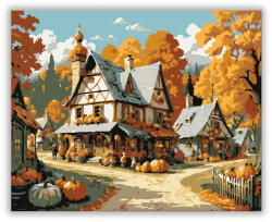  Őszi falusi idill - számfestő készlet