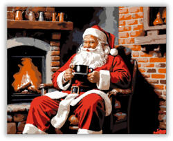  Kandalló Melletti Téli Nyugalom - számfestő készlet