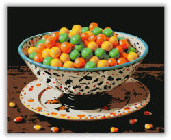  Édesség Özön a Halloween Tálban - számfestő készlet