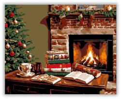  Kandalló Melletti Meghittség - számfestő készlet