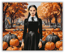 Őszi tökök és titokzatos lány - számfestő készlet