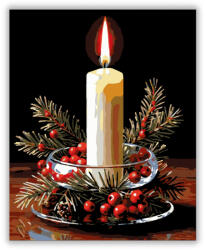  Fénylő Gyertyafény Harmóniája - számfestő készlet