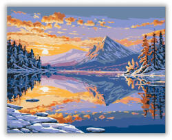  Hajnali Téli Tükröződés - számfestő készlet